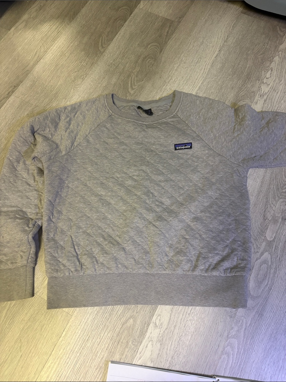 Patagonia Quilted Crewneck Sweatshirt - Heather Gray
